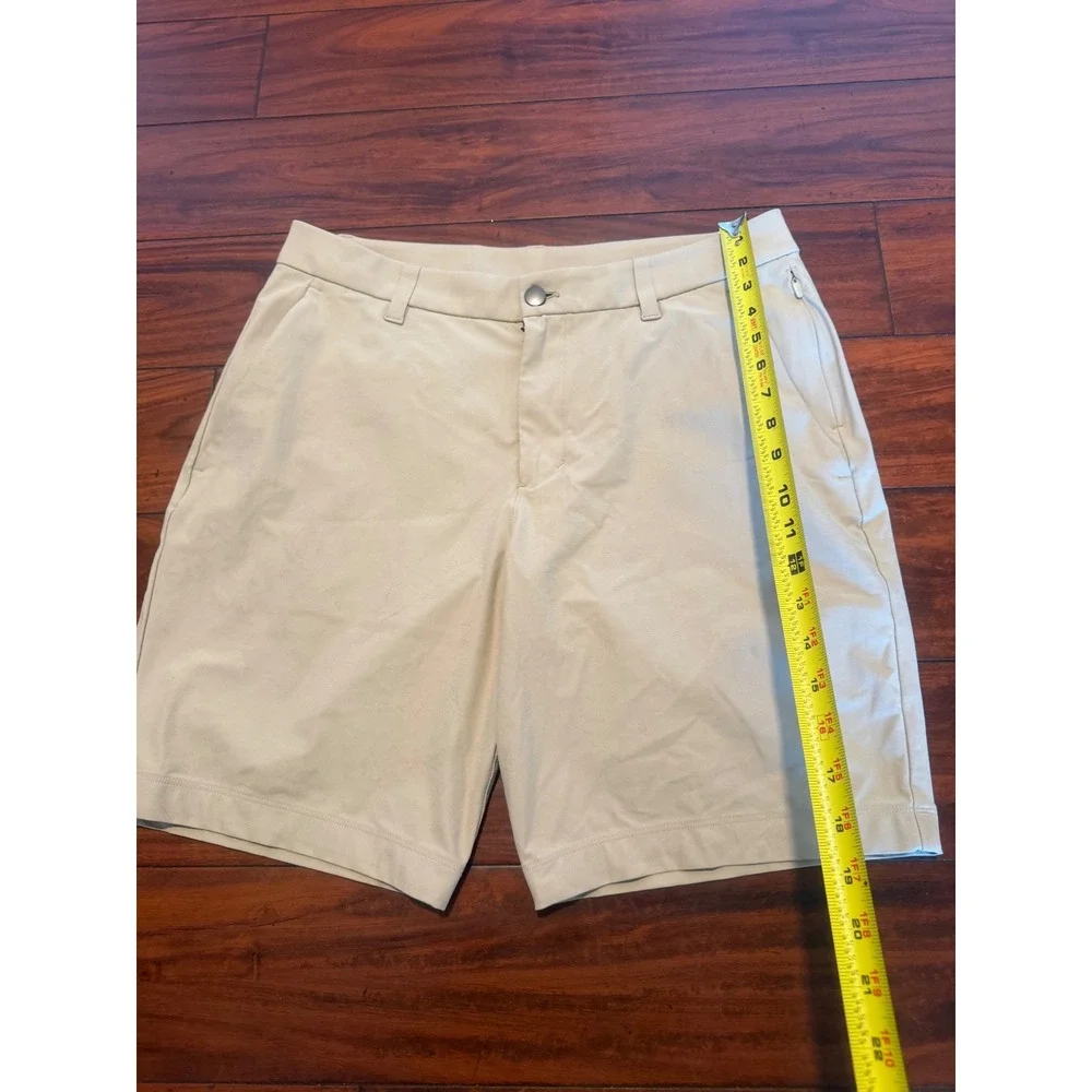 Lululemon Commission Shorts 9 Mens 32 Khaki Tan Chino Golf LM7BMIS.02